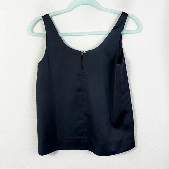 J. Crew Satin Black Tank Top size XXS - Picture 3 of 9